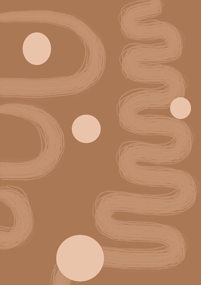 Ilustración digital abstracto marron 1
