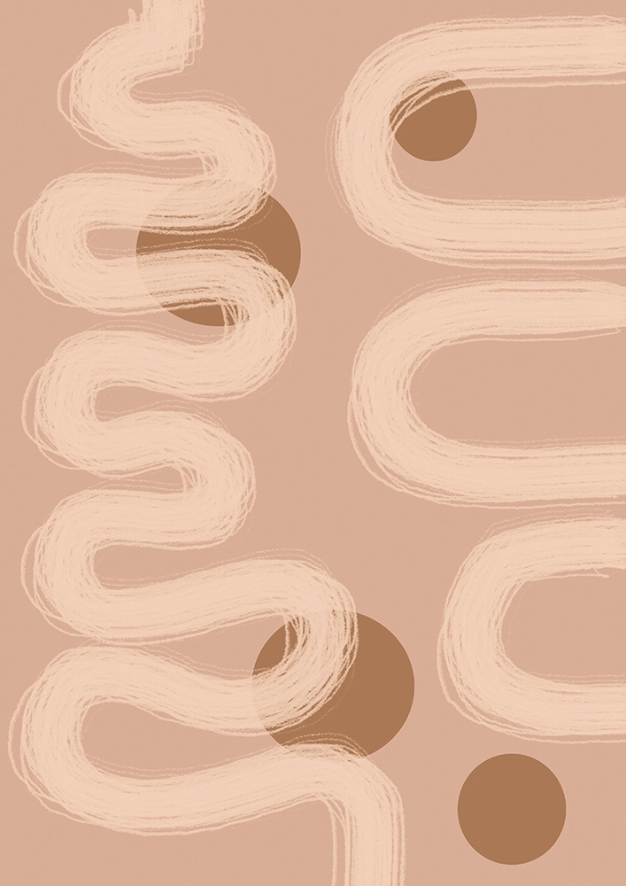 Ilustración digital abstracto marron 2