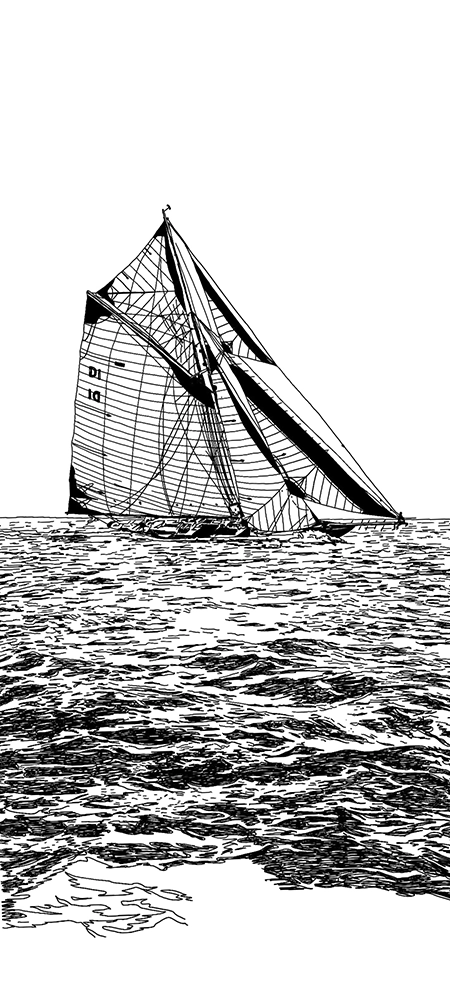 Ilustración digital navegando