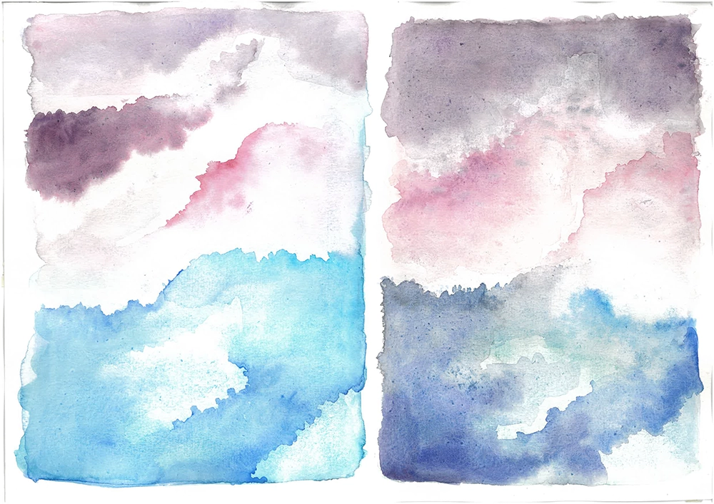nubes de colores