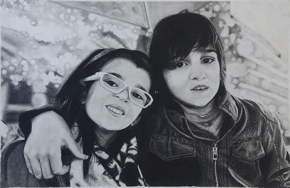 retrato grafito diego alba